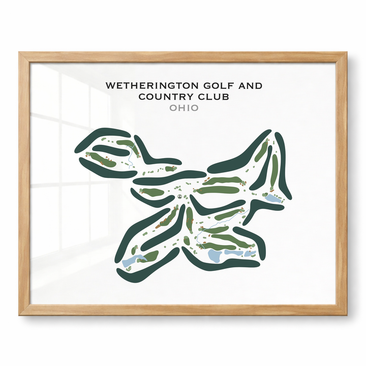 Wetherington Golf & Country Club, Ohio - Printed Golf Courses