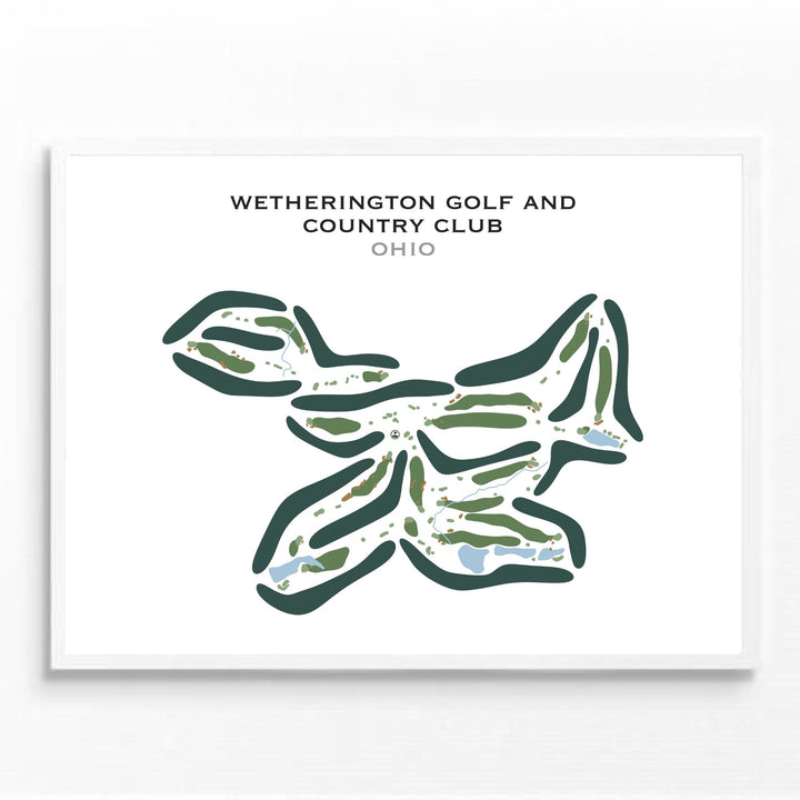 Wetherington Golf & Country Club, Ohio - Printed Golf Courses