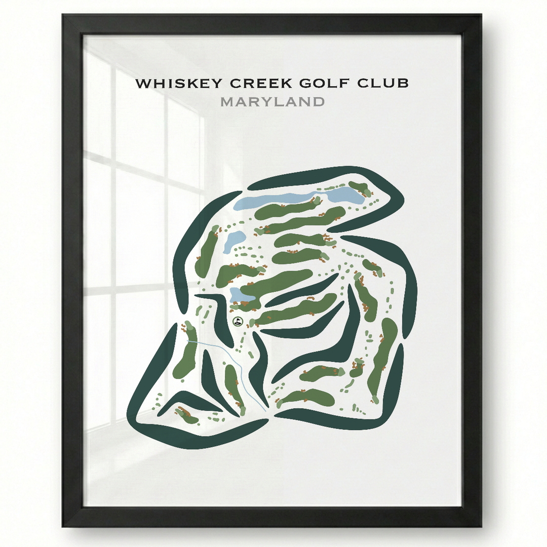 Whiskey Creek Golf Course, Maryland - Printed Golf Courses