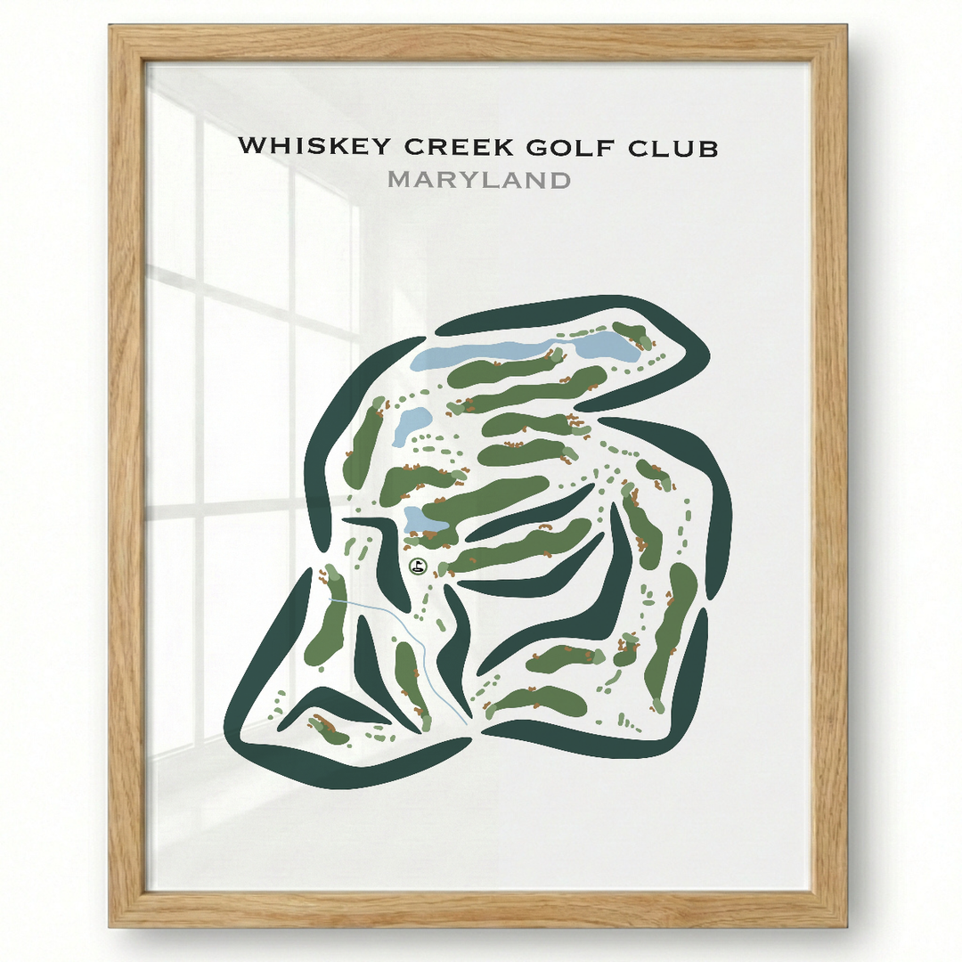 Whiskey Creek Golf Course, Maryland - Printed Golf Courses