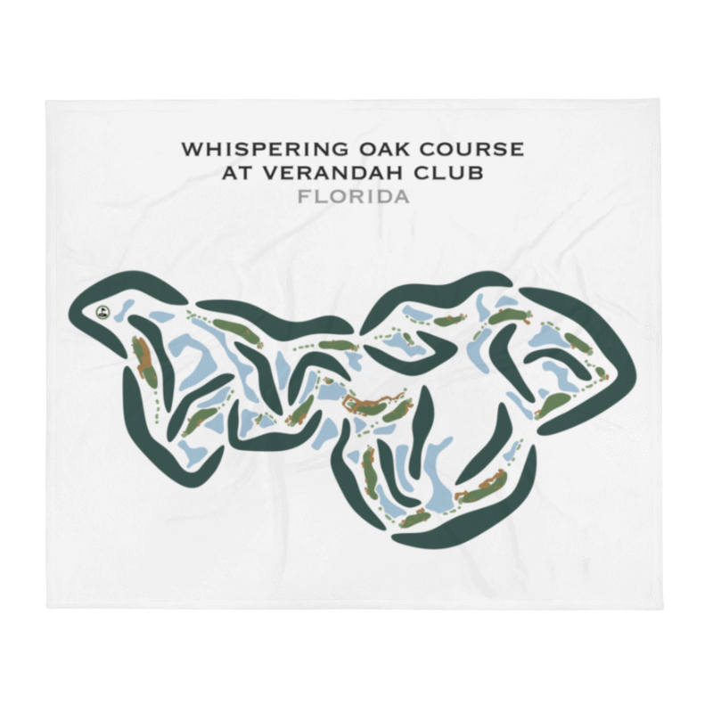 Whispering Oak Course at Verandah Club, Florida - Printed Golf Courses