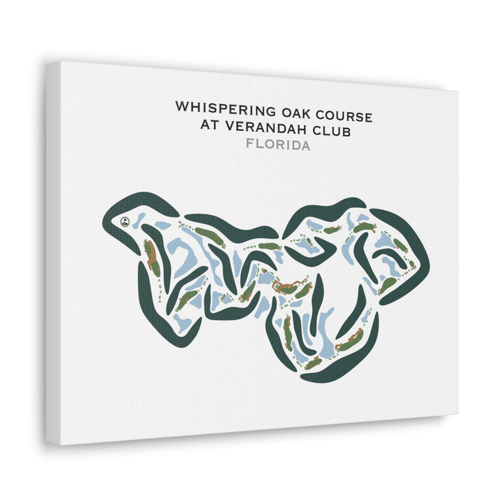Whispering Oak Course at Verandah Club, Florida - Printed Golf Courses