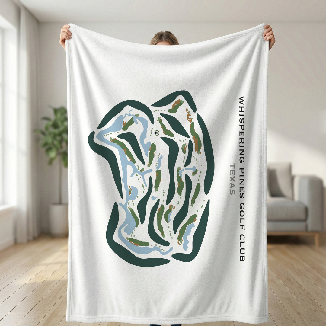 Whispering Pines Golf Club, Texas - Printed Golf Courses