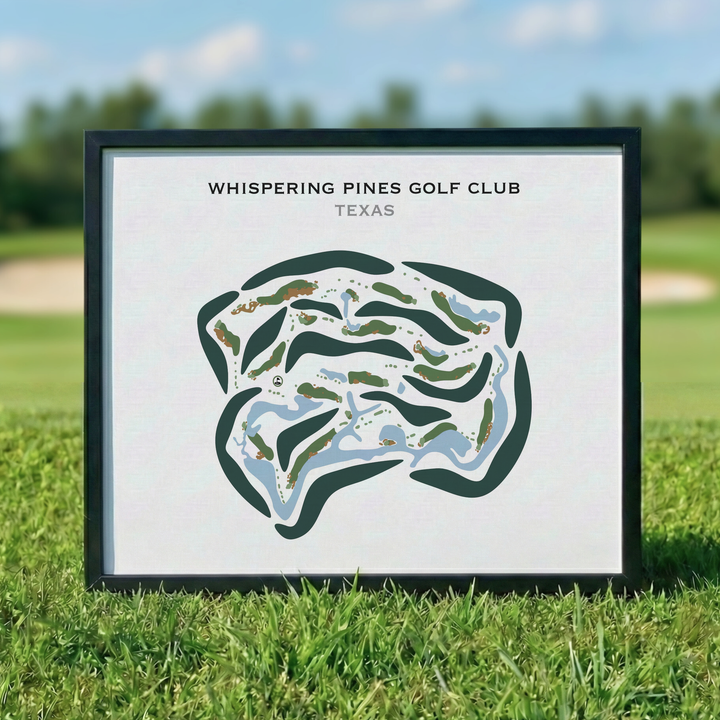 Whispering Pines Golf Club, Texas - Printed Golf Courses