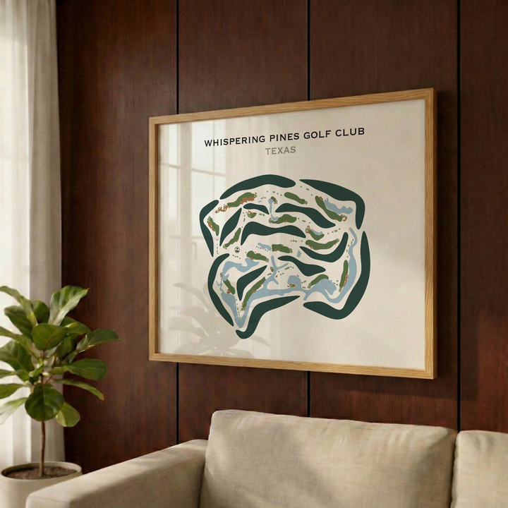 Whispering Pines Golf Club, Texas - Printed Golf Courses