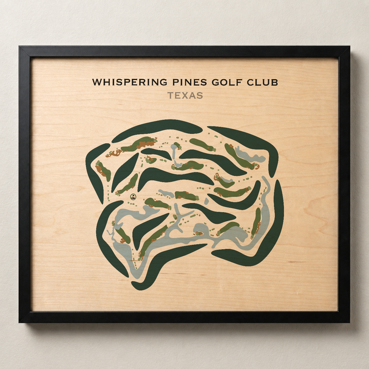 Whispering Pines Golf Club, Texas - Printed Golf Courses