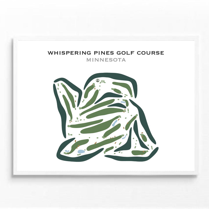 Whispering Pines Golf Course, Minnesota - Printed Golf Courses