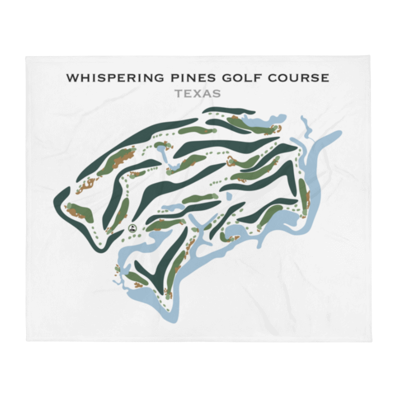 Whispering Pines Golf Club, Texas - Printed Golf Courses