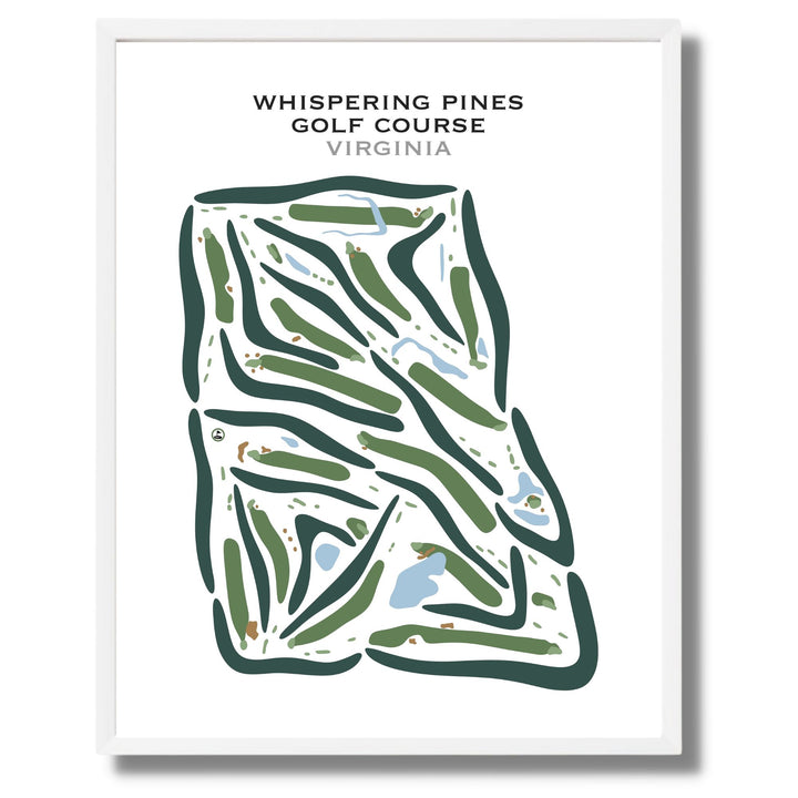 Whispering Pines Golf Course, Mississippi - Printed Golf Courses