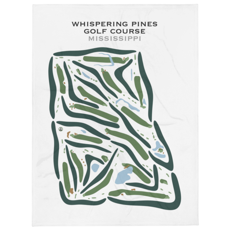 Whispering Pines Golf Course, Mississippi - Printed Golf Courses