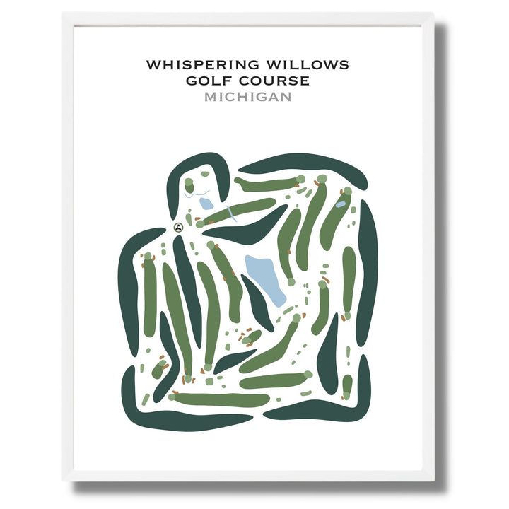 Whispering Willows Golf Course, Michigan - Printed Golf Courses