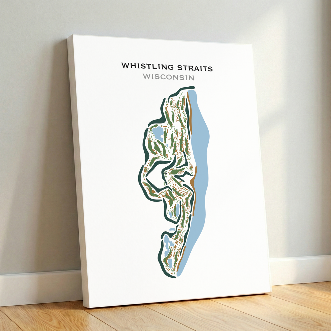 Whistling Straits, Sheboygan Wisconsin - Printed Golf Courses