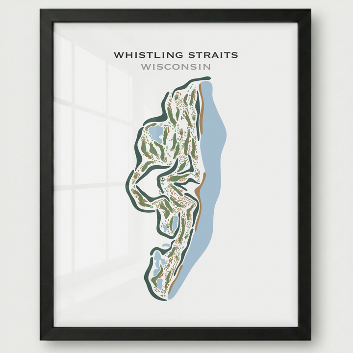 Whistling Straits, Sheboygan Wisconsin - Printed Golf Courses