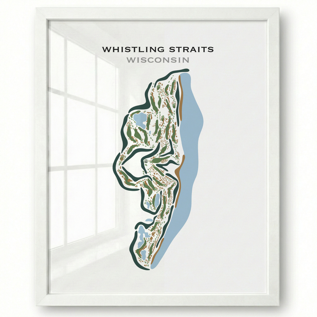 Whistling Straits, Sheboygan Wisconsin - Printed Golf Courses