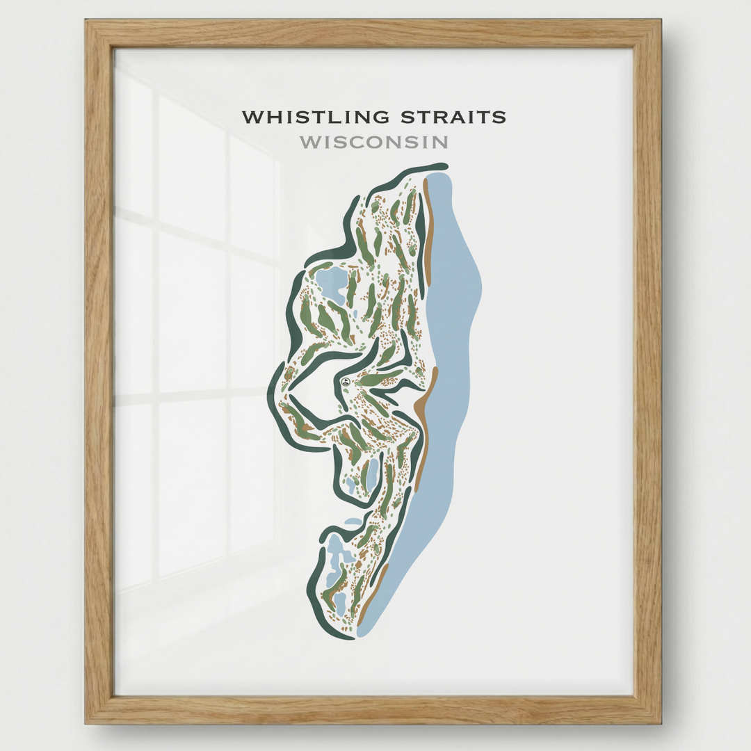 Whistling Straits, Sheboygan Wisconsin - Printed Golf Courses