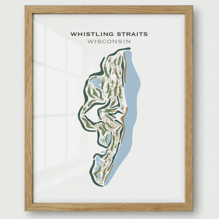 Whistling Straits, Sheboygan Wisconsin - Printed Golf Courses