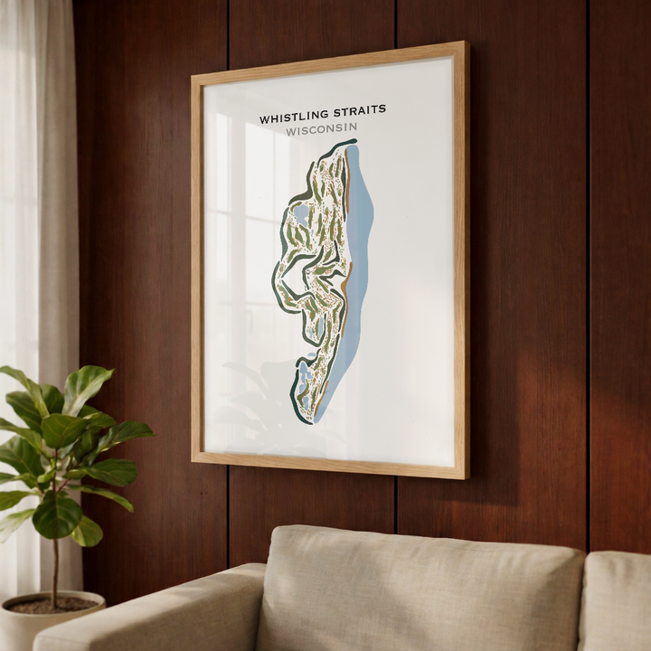 Whistling Straits, Sheboygan Wisconsin - Printed Golf Courses
