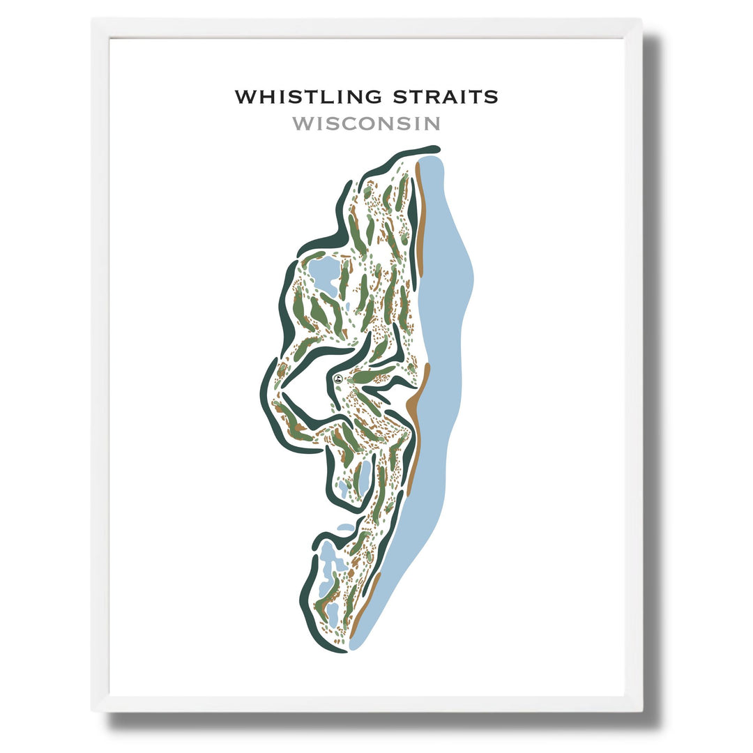 Whistling Straits, Sheboygan Wisconsin - Printed Golf Courses