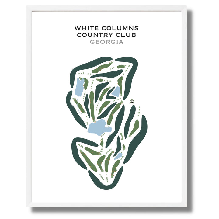 White Columns Country Club, Georgia - Printed Golf Courses