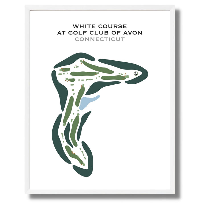White Course at Golf Club of Avon, Connecticut - Printed Golf Courses