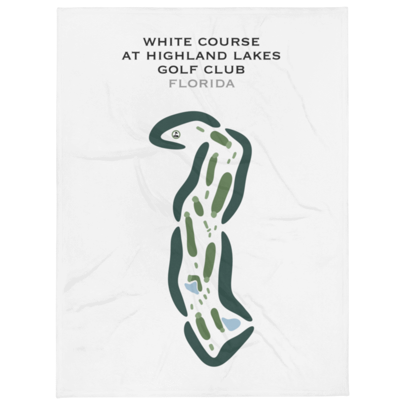 White Course at Highland Lakes Golf Club, Florida - Printed Golf Courses