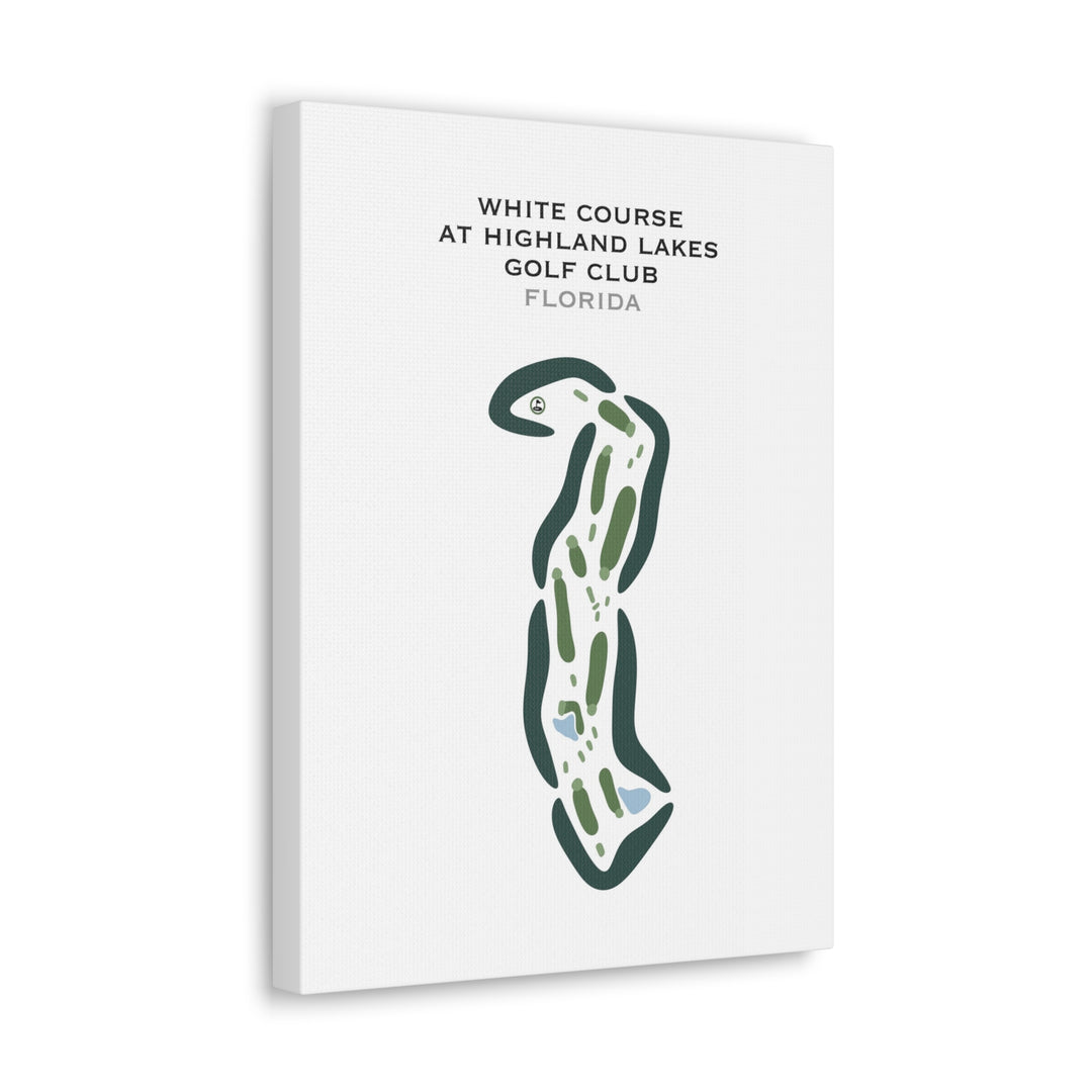 White Course at Highland Lakes Golf Club, Florida - Printed Golf Courses