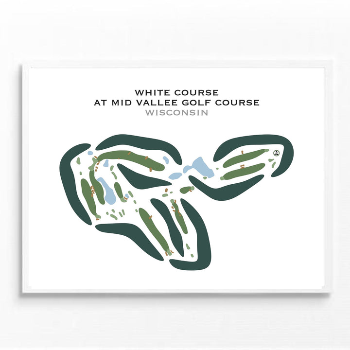 White Course at Mid Vallee Golf Course, Wisconsin - Printed Golf Courses