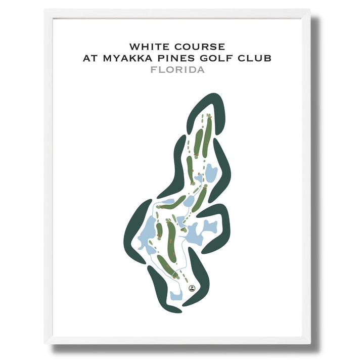 White Course at Myakka Pines Golf Club, Florida - Printed Golf Courses