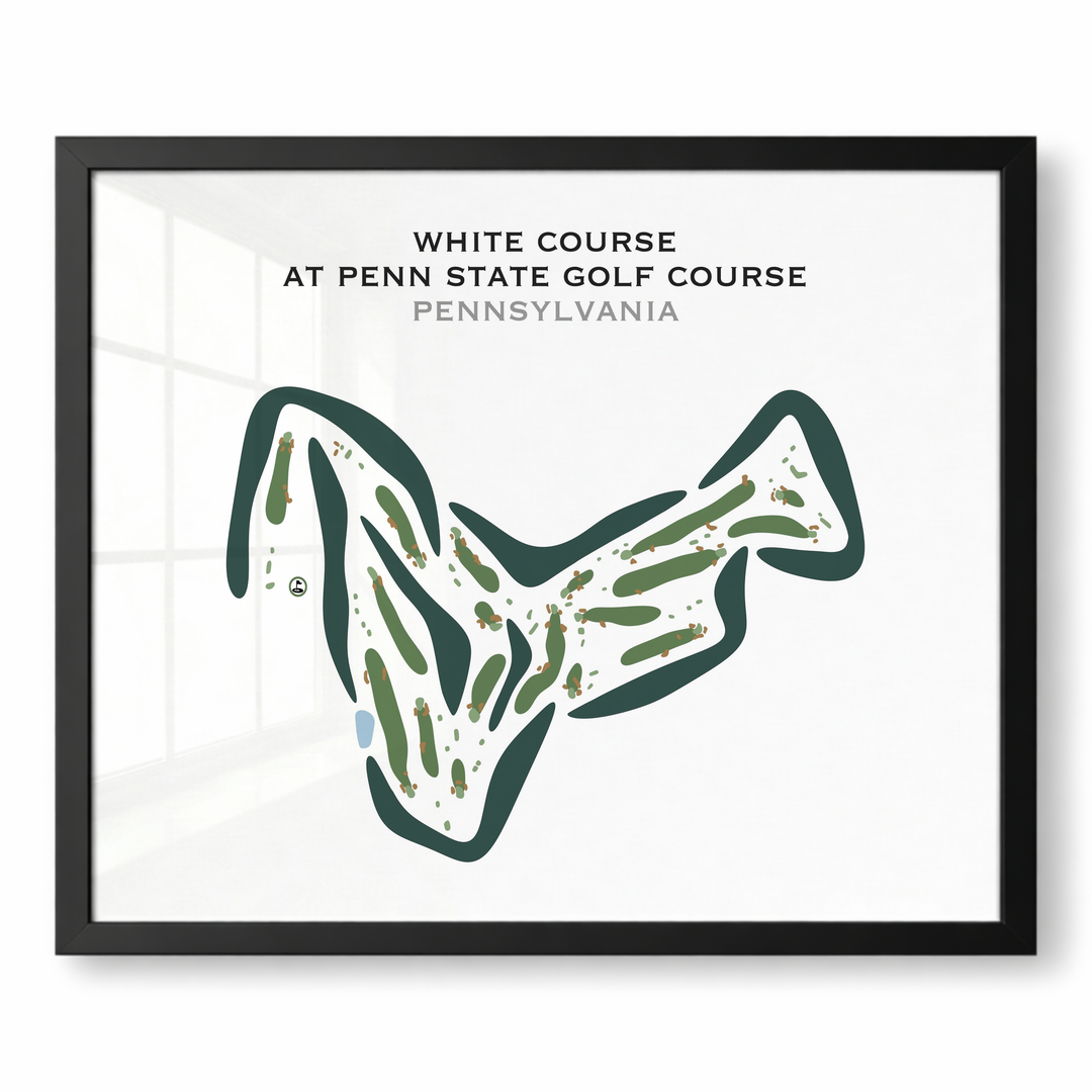 White Course at Penn State Golf Course, Pennsylvania - Printed Golf Courses