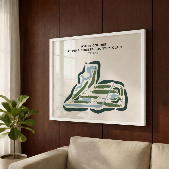 White Course at Pine Forest Country Club, Texas - Printed Golf Courses