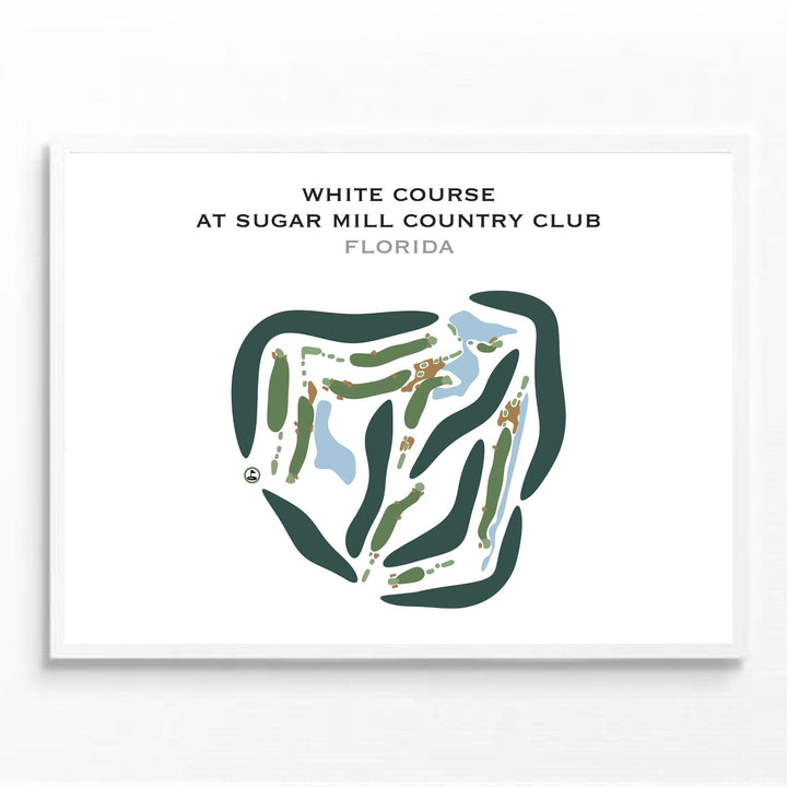 White Course at Sugar Mill Country Club, Florida - Printed Golf Courses