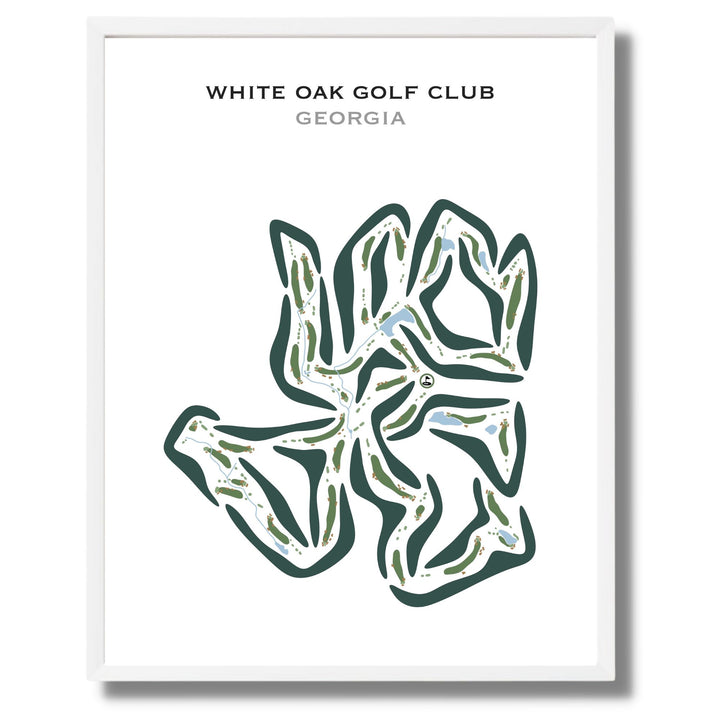 White Oak Golf Club, Georgia - Printed Golf Courses