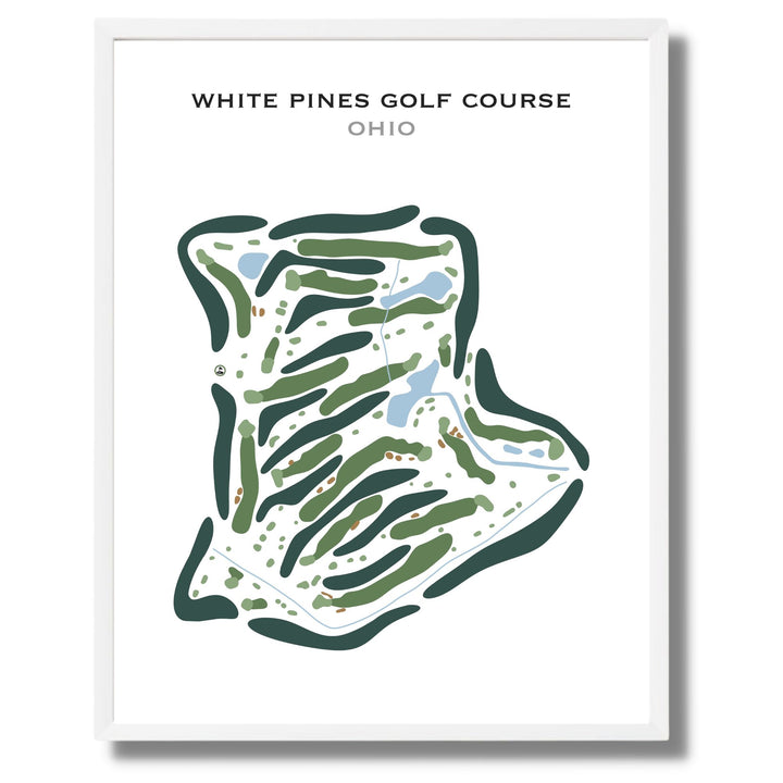 White Pines Golf Course, Ohio - Printed Golf Course