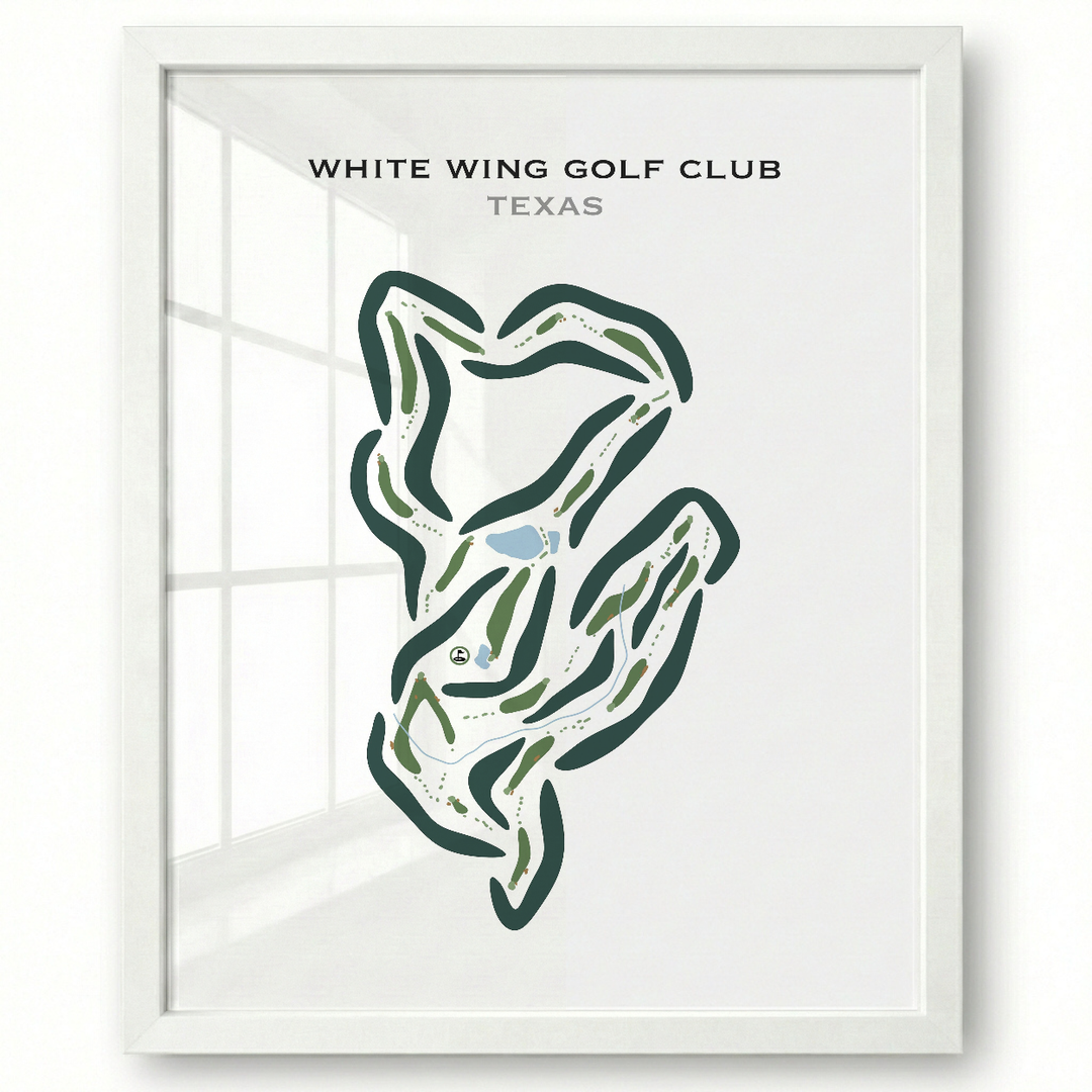 White Wing Golf Club, Texas - Printed Golf Courses