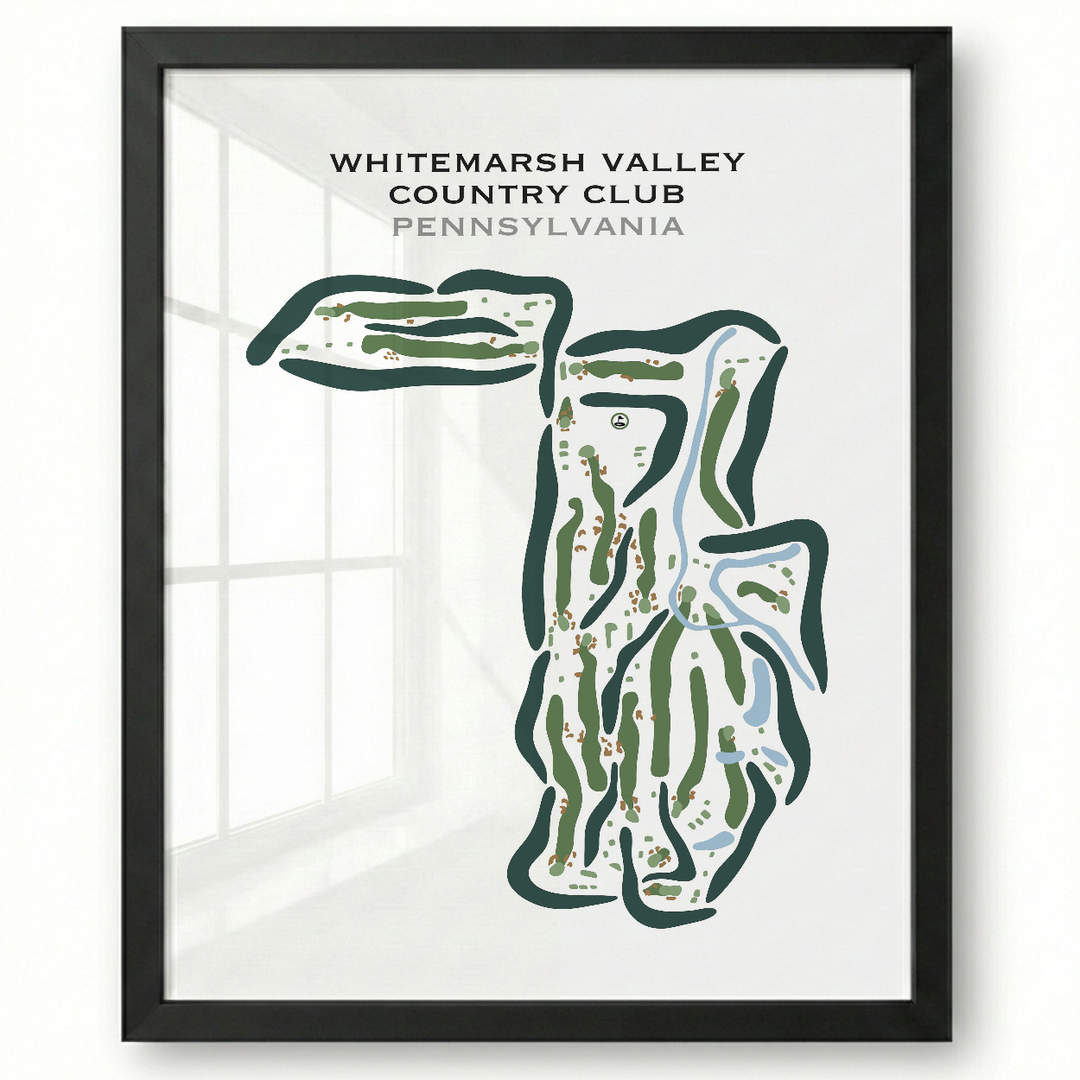 Whitemarsh Valley Country Club, Pennsylvania - Printed Golf Courses