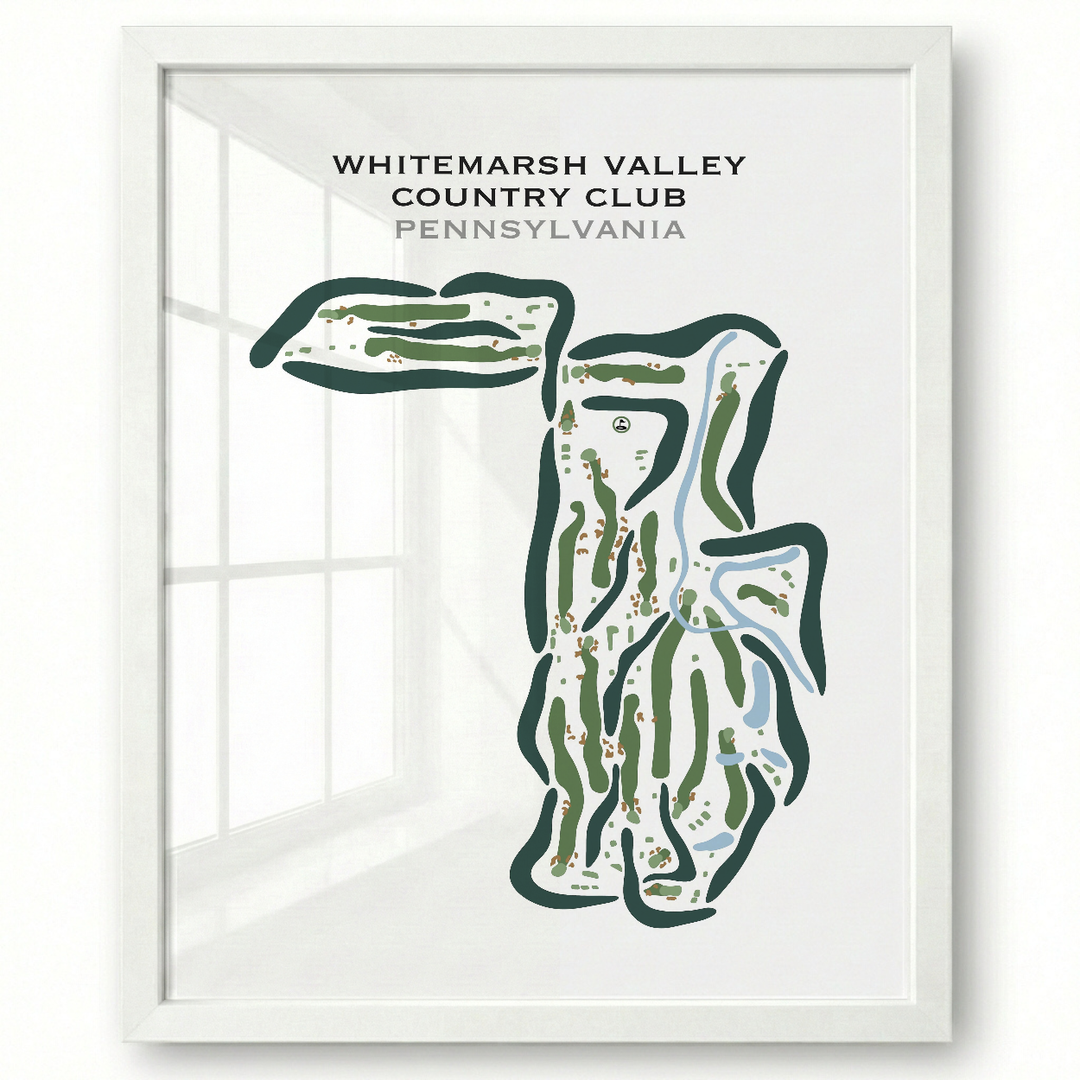 Whitemarsh Valley Country Club, Pennsylvania - Printed Golf Courses