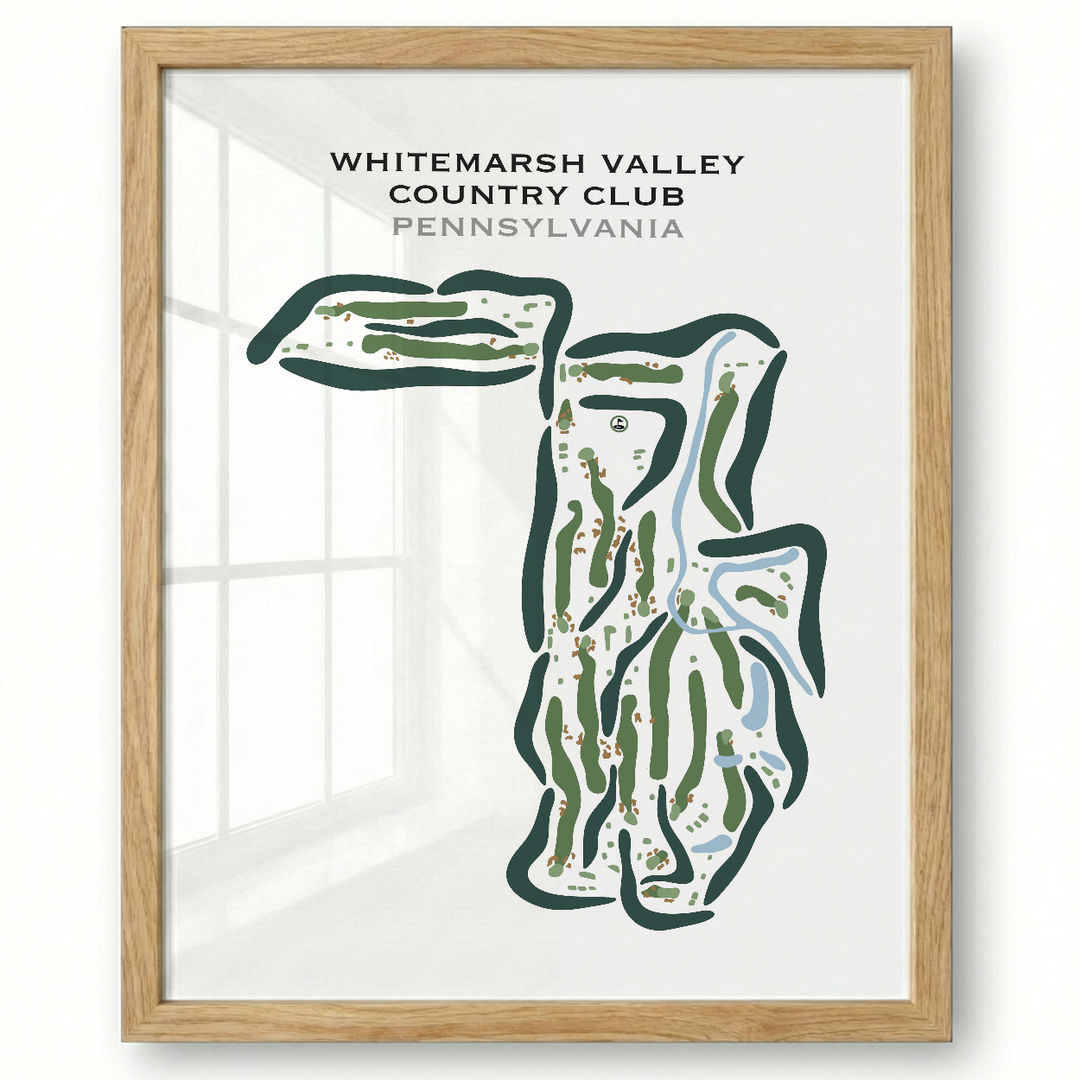 Whitemarsh Valley Country Club, Pennsylvania - Printed Golf Courses