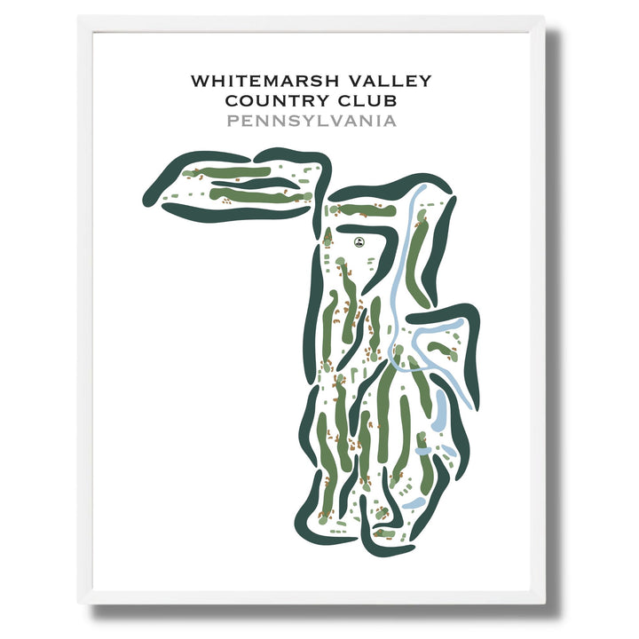 Whitemarsh Valley Country Club, Pennsylvania - Printed Golf Courses