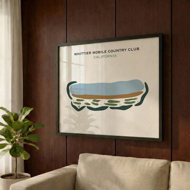 Whittier Mobile Country Club, California - Printed Golf Courses