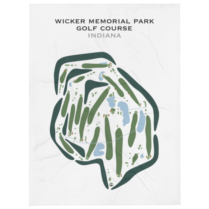 Wicker Memorial Park Golf Course, Indiana - Printed Golf Courses