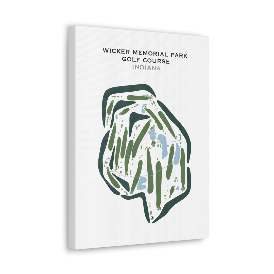 Wicker Memorial Park Golf Course, Indiana - Printed Golf Courses