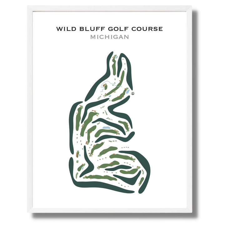 Wild Bluff Golf Course, Michigan - Printed Golf Courses