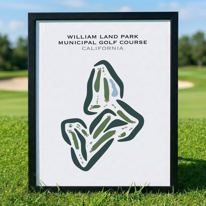 William Land Park Municipal Golf Course, California - Printed Golf Courses