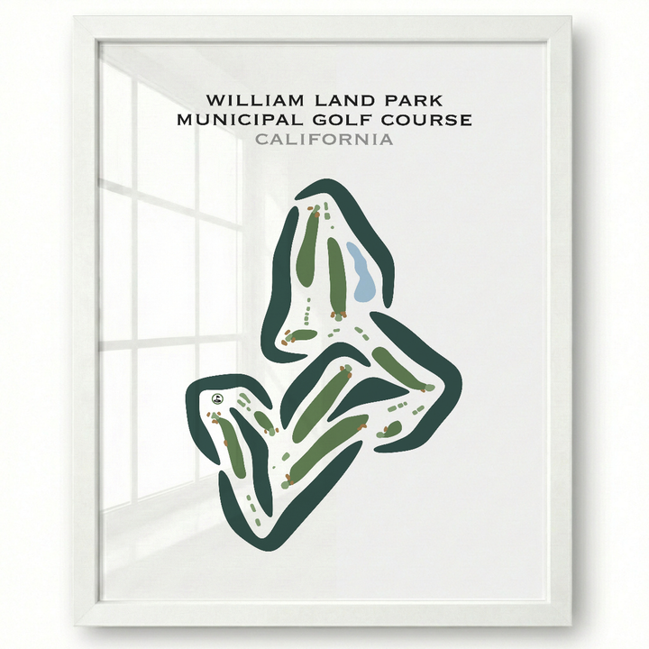 William Land Park Municipal Golf Course, California - Printed Golf Courses