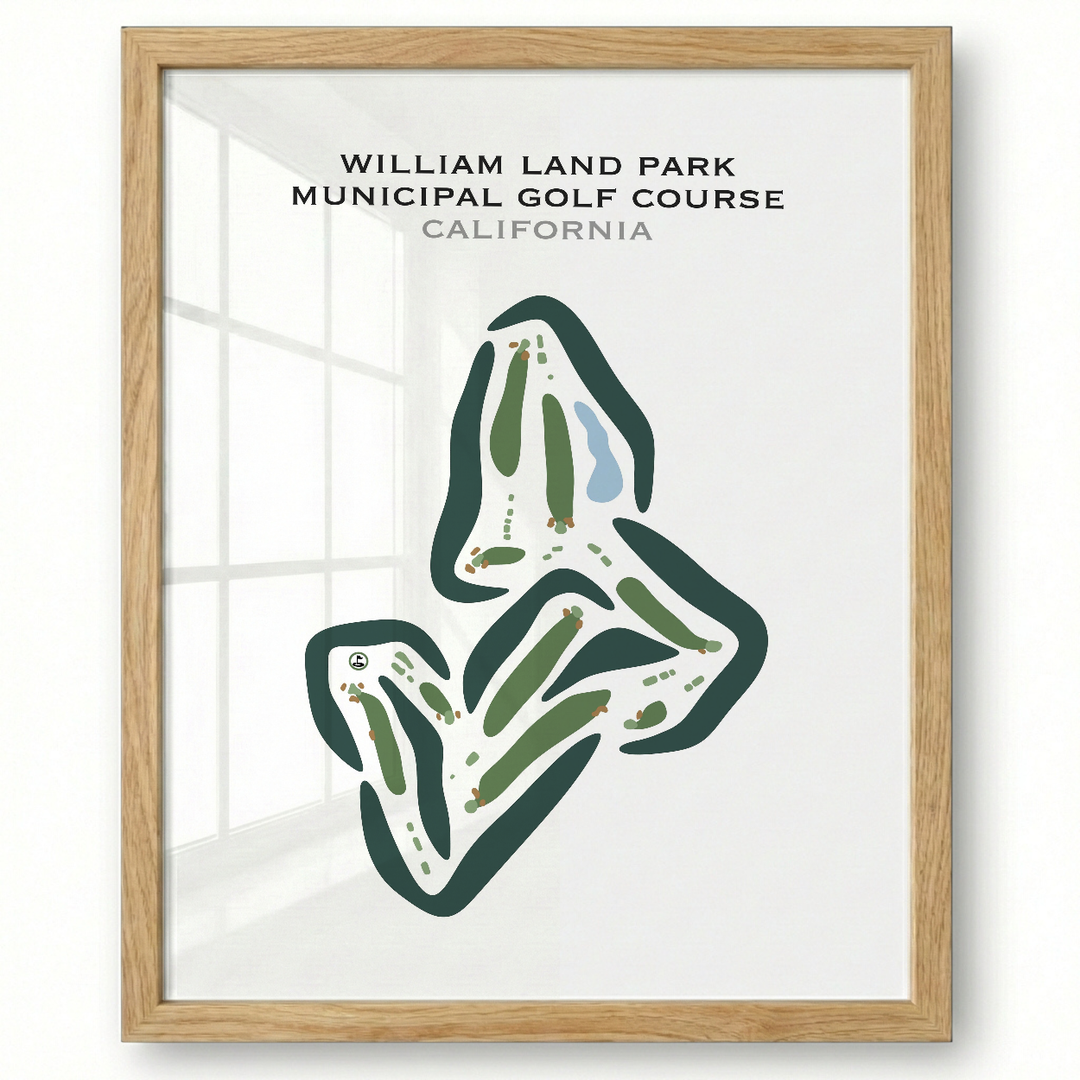 William Land Park Municipal Golf Course, California - Printed Golf Courses