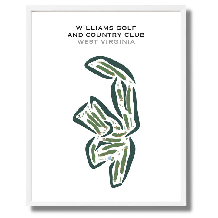 Williams Golf & Country Club, West Virginia - Printed Golf Courses