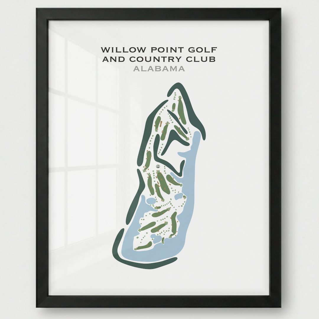Willow Point Golf and Country Club, Alabama - Printed Golf Courses