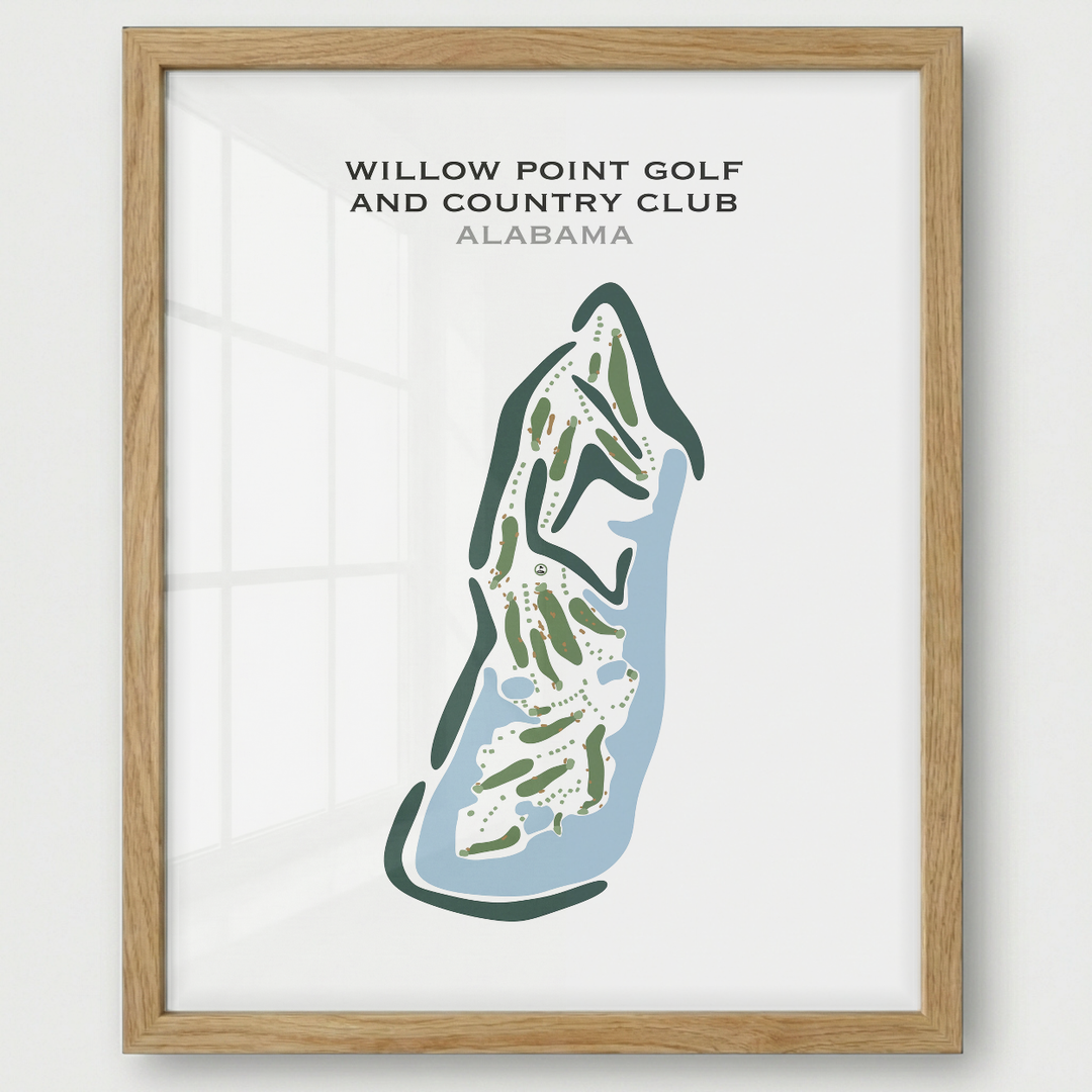 Willow Point Golf and Country Club, Alabama - Printed Golf Courses