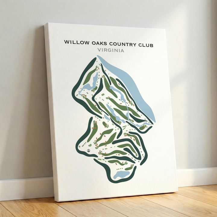 Willow Oaks Country Club, Virginia - Printed Golf Courses