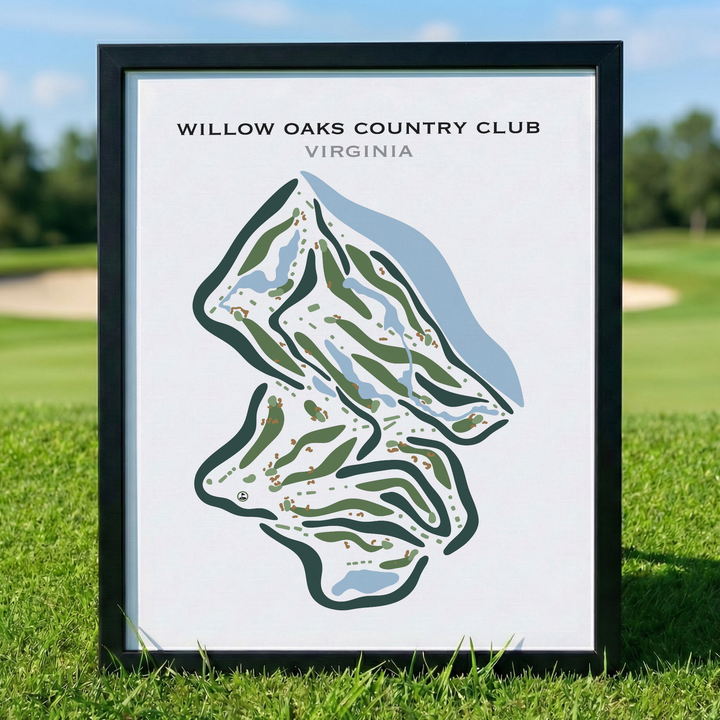 Willow Oaks Country Club, Virginia - Printed Golf Courses